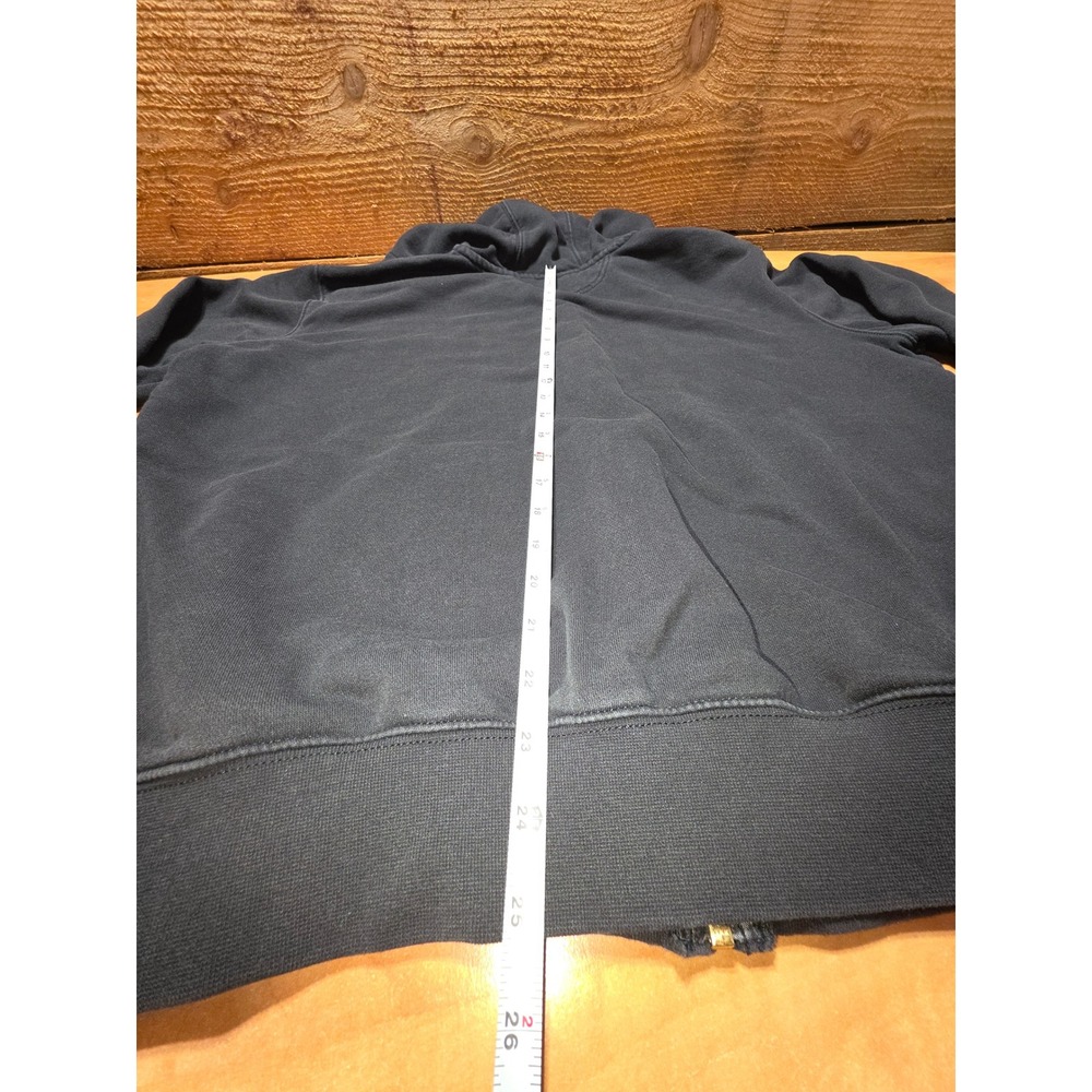 Carhartt Mens Loose Fit Full Zip Hoodie Black Midweight Sweatshirt Large - Picture 4 of 7